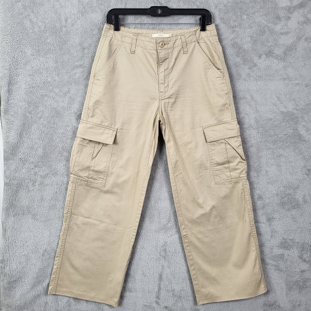 Levis 94 Baggy Cargo Pants Womens Tan Size 27 Straight Leg 90s Y2k Pockets